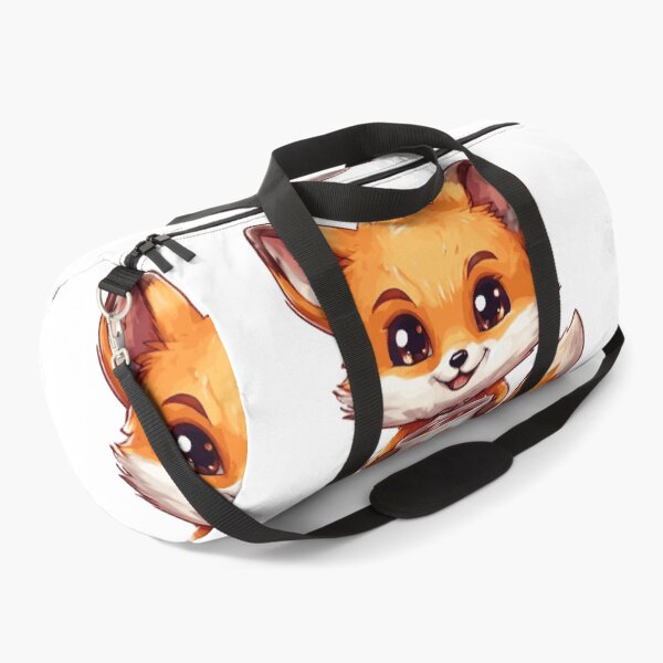 Item preview, Cute Fox in kawaii chibi style drinking coffee designed and sold by AdrianMDesigns.