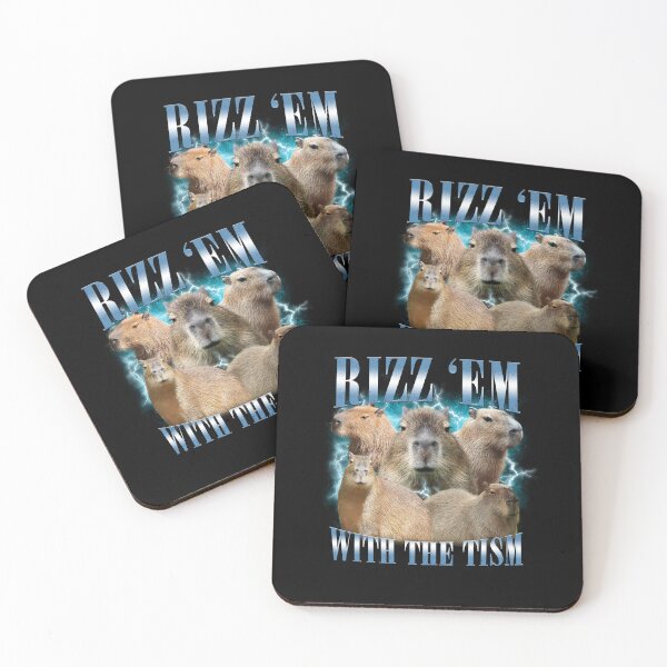 Item preview, Rizz Em With The Tism Retro Funny Capybara Meme designed and sold by LeoVargasVelha.