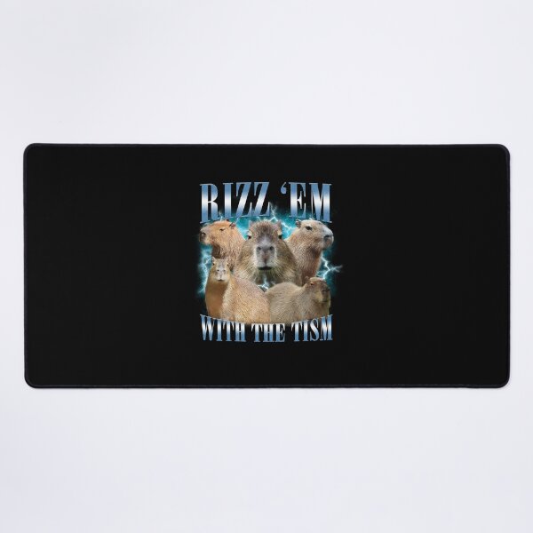 Item preview, Rizz Em With The Tism Retro Funny Capybara Meme designed and sold by LeoVargasVelha.