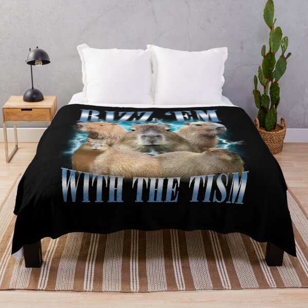 Item preview, Rizz Em With The Tism Retro Funny Capybara Meme designed and sold by LeoVargasVelha.