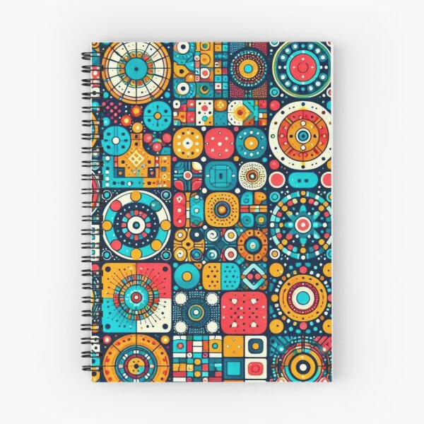 Item preview, Bright Colored Dots And Squares Printed designed and sold by Myra365Art.