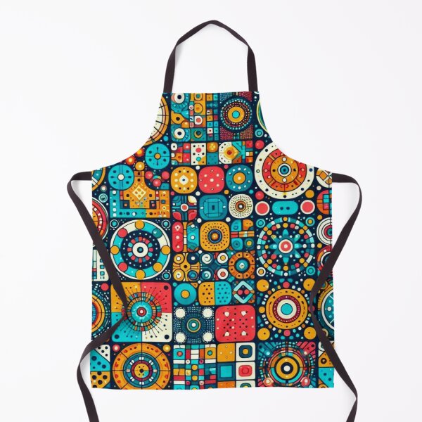 Item preview, Bright Colored Dots And Squares Printed designed and sold by Myra365Art.