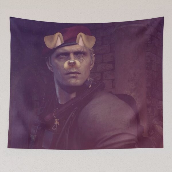 Item preview, Zombie Man Krauser Snapchat Dog Ears RE4 Remake Resident Evil 4 Remake designed and sold by Neesu.