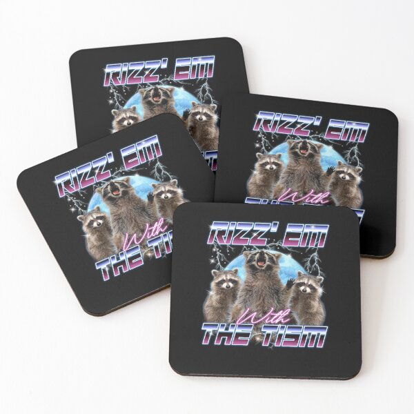 Item preview, Rizz Em With The Tism Retro Funny Raccoon  Autism Awareness designed and sold by LeoVargasVelha.