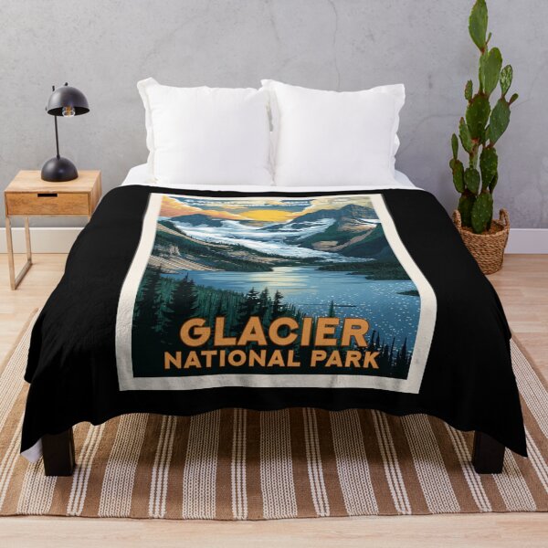 Item preview, Glacier National Park, Vintage Travel designed and sold by PinkandP.