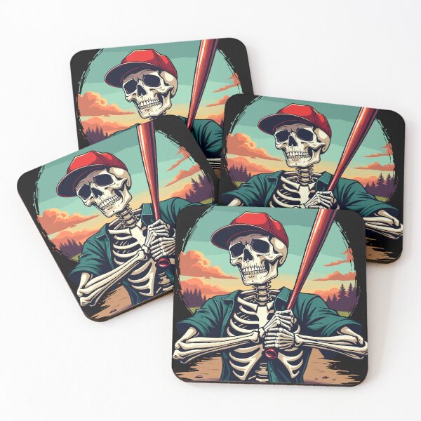 Item preview, Baseball Skeleton Spooky Sports Halloween designed and sold by Quirky Shirts.