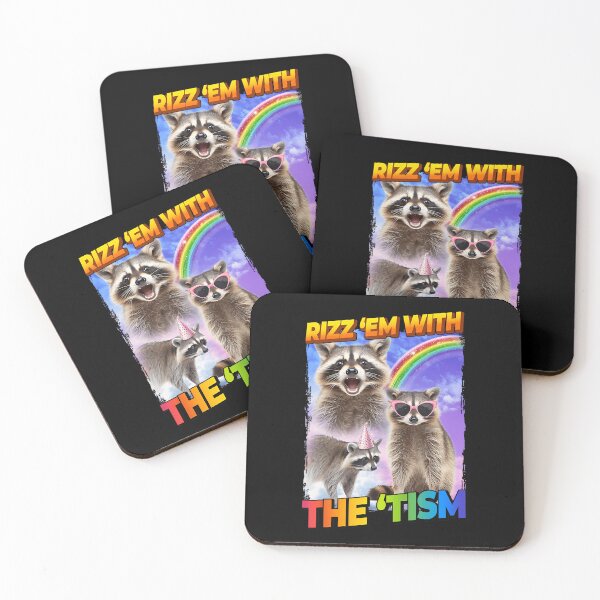 Item preview, Funny Raccoon Meme Rizz Em With The Tism designed and sold by LeoVargasVelha.