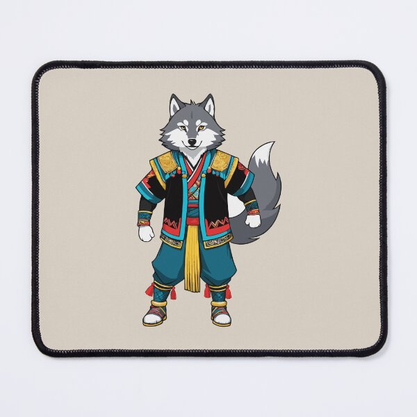 Item preview, traditional asain Gray wolf designed and sold by Atlantico54.