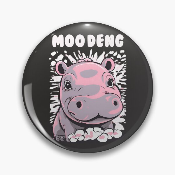 Item preview, Hippie Moo Deng Pygmy Baby Hippo Hippopotamus Zoo Keeper Zoological Meme designed and sold by wigobun.