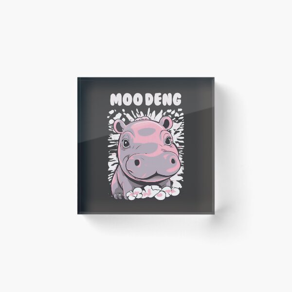 Item preview, Hippie Moo Deng Pygmy Baby Hippo Hippopotamus Zoo Keeper Zoological Meme designed and sold by wigobun.