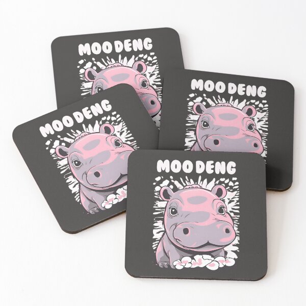 Item preview, Hippie Moo Deng Pygmy Baby Hippo Hippopotamus Zoo Keeper Zoological Meme designed and sold by wigobun.