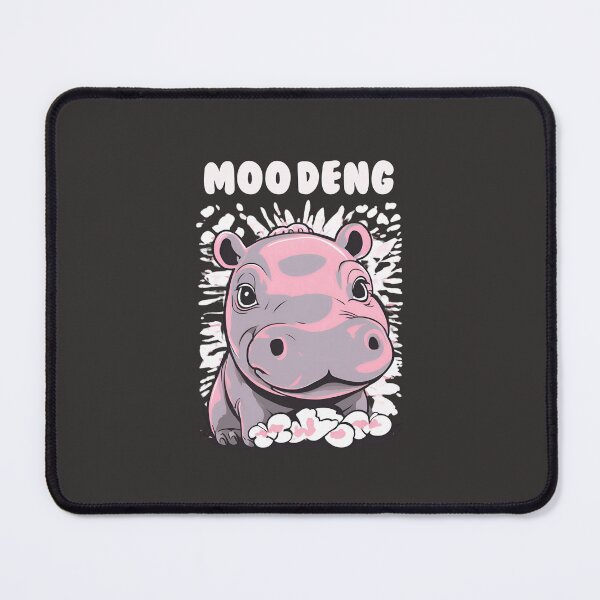 Item preview, Hippie Moo Deng Pygmy Baby Hippo Hippopotamus Zoo Keeper Zoological Meme designed and sold by wigobun.