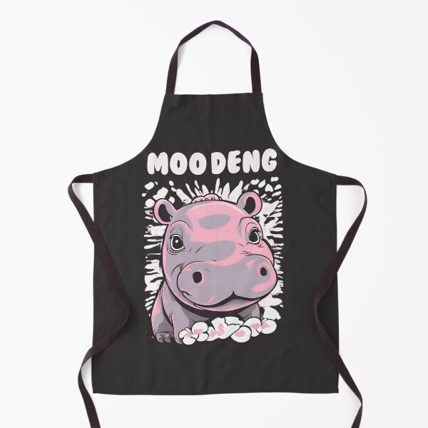Item preview, Hippie Moo Deng Pygmy Baby Hippo Hippopotamus Zoo Keeper Zoological Meme designed and sold by wigobun.