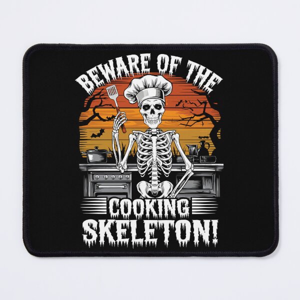 Item preview, Beware of the Cooking Skeleton Funny Halloween Chef designed and sold by Quirky Shirts.