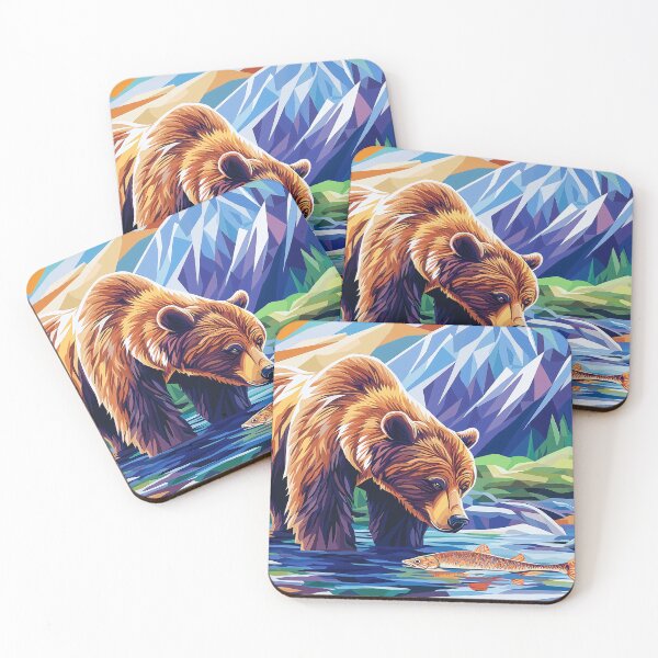 Item preview, Fishing Grizzly Bear designed and sold by Boddicca.
