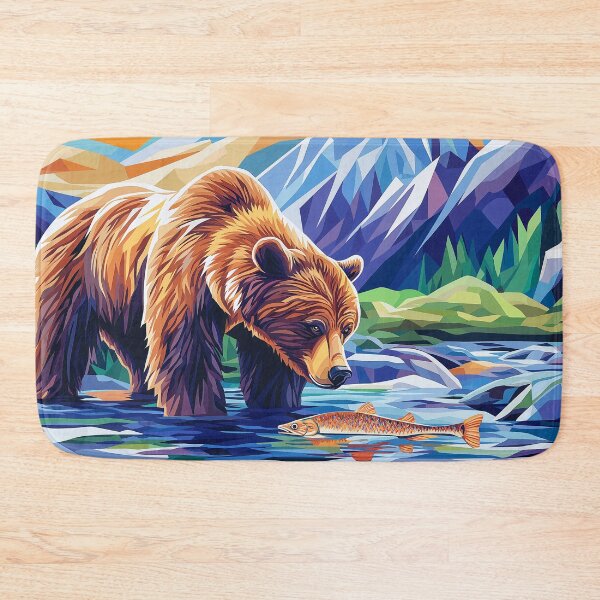 Item preview, Fishing Grizzly Bear designed and sold by Boddicca.