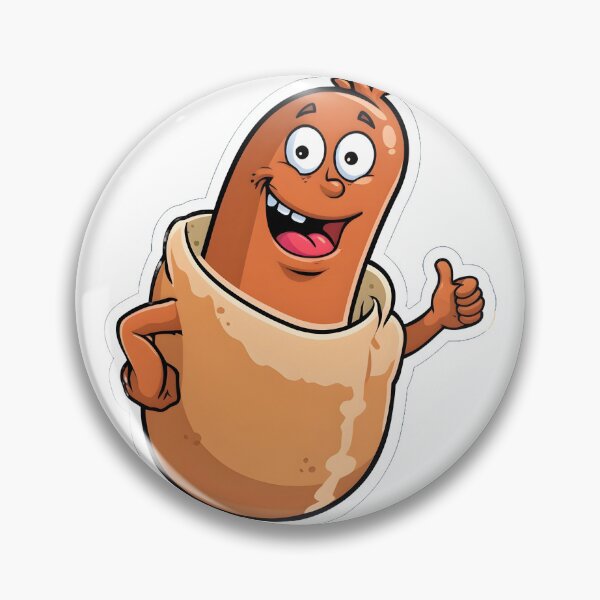 Item preview, You’re the Wurst - Cute Sausage in a Bun Sticker designed and sold by ARTLinger.