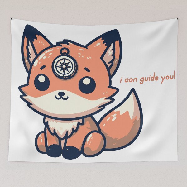 Item preview, A Fox With a Compass designed and sold by bhoomin7.
