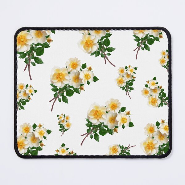 Item preview, White Roses With Stems Pattern designed and sold by HappyHavenStu.