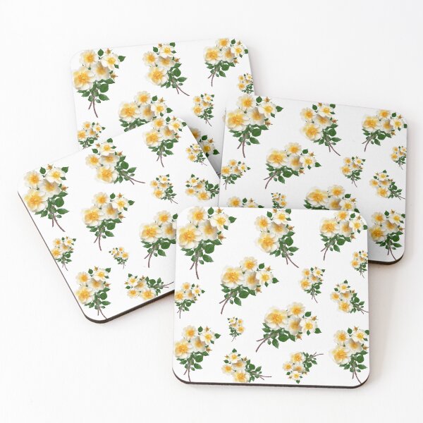 Item preview, White Roses With Stems Pattern designed and sold by HappyHavenStu.