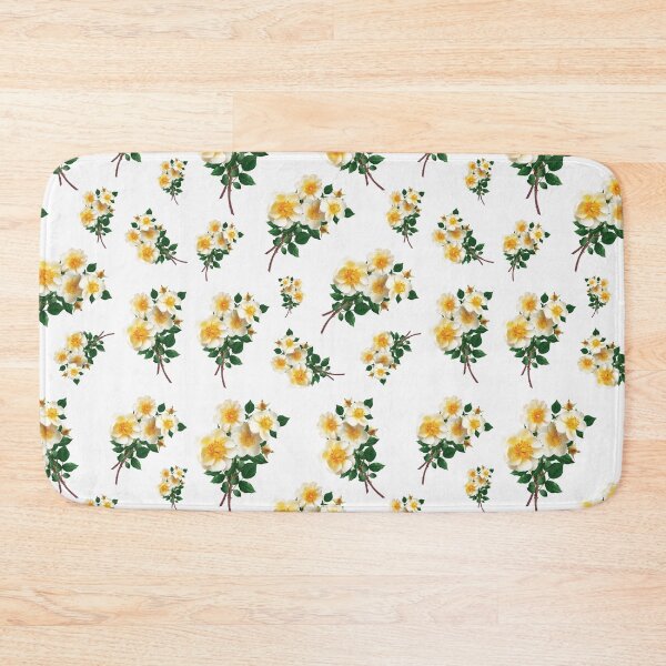 Item preview, White Roses With Stems Pattern designed and sold by HappyHavenStu.