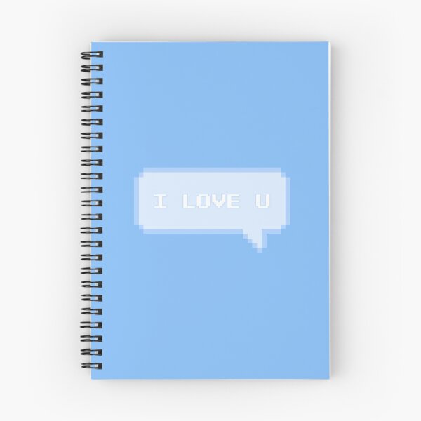 Item preview, I Love U Pixelated Speech Bubble Blue designed and sold by everything4eva.