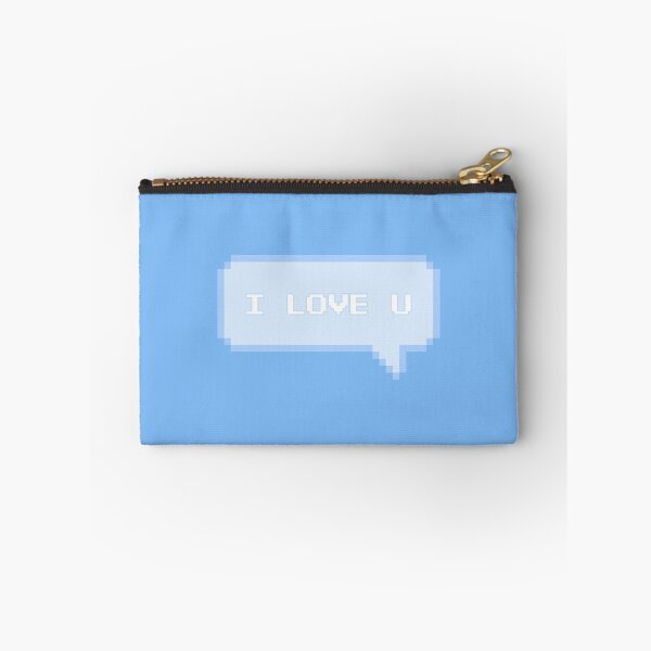 Artikelvorschau, Ich liebe dich, pixelig, Sprechblase, blau entworfen und verkauft von everything4eva.