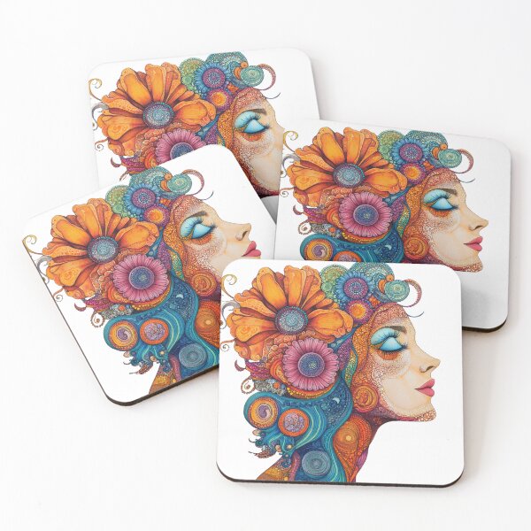 Item preview, Botanical Psychedelic Face Art designed and sold by chi3-jp.