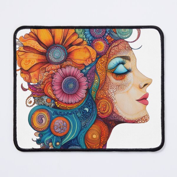 Item preview, Botanical Psychedelic Face Art designed and sold by chi3-jp.