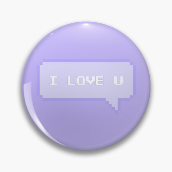 Item preview, I Love U Pixelated Speech Bubble Purple designed and sold by everything4eva.