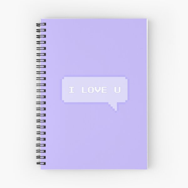 Item preview, I Love U Pixelated Speech Bubble Purple designed and sold by everything4eva.
