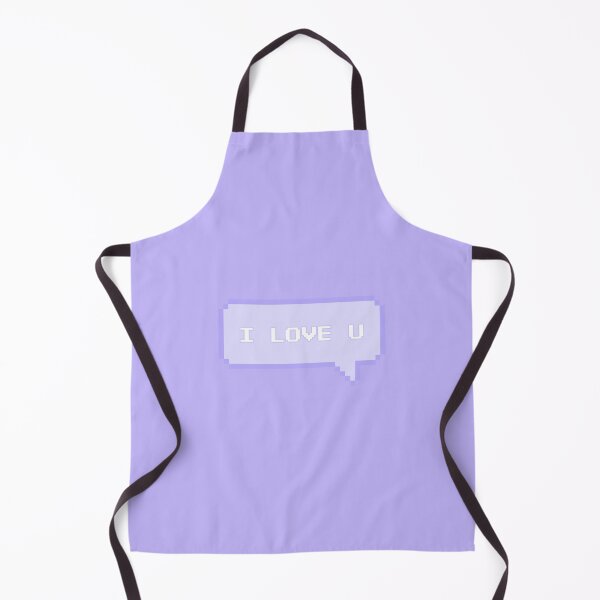 Item preview, I Love U Pixelated Speech Bubble Purple designed and sold by everything4eva.