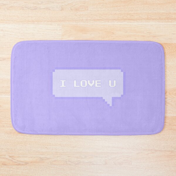 Item preview, I Love U Pixelated Speech Bubble Purple designed and sold by everything4eva.