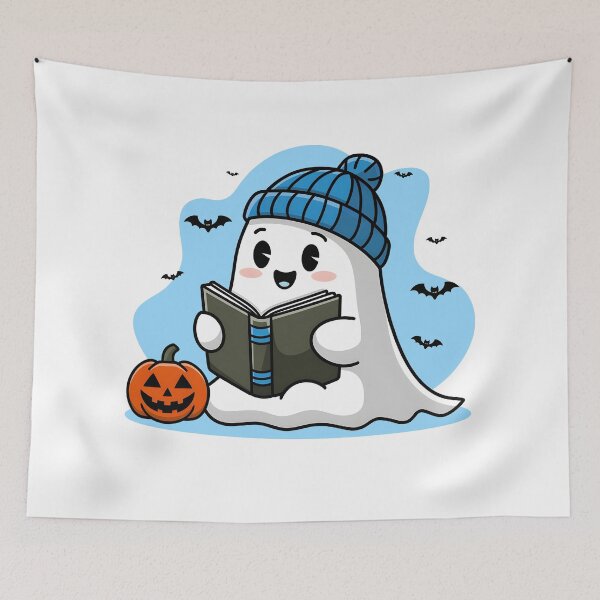 Item preview, Reading by The Friendly ghost halloween pumpkin designed and sold by ArtbySameer.