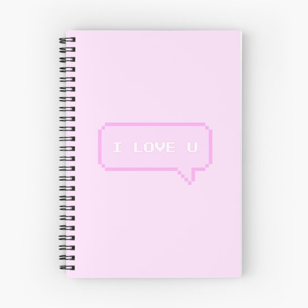 Item preview, I Love U Pixelated Speech Bubble Pink designed and sold by everything4eva.