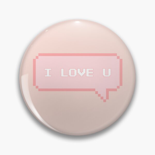 Item preview, I Love U Pixelated Speech Bubble Peach designed and sold by everything4eva.
