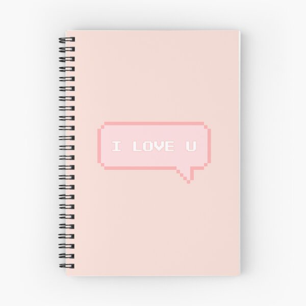 Item preview, I Love U Pixelated Speech Bubble Peach designed and sold by everything4eva.