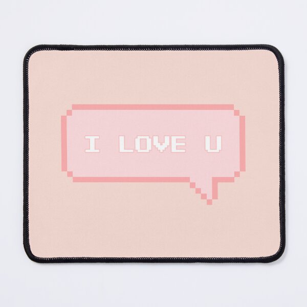 Item preview, I Love U Pixelated Speech Bubble Peach designed and sold by everything4eva.