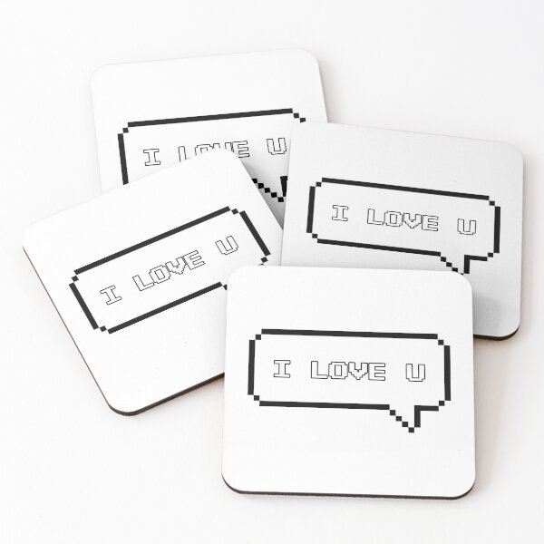 Item preview, I Love U Pixelated Speech Bubble designed and sold by everything4eva.