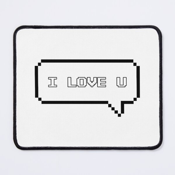 Item preview, I Love U Pixelated Speech Bubble designed and sold by everything4eva.