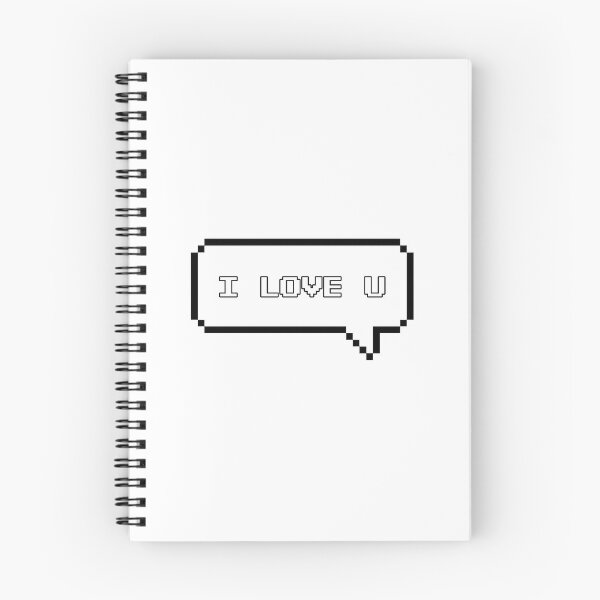 Item preview, I Love U Pixelated Speech Bubble designed and sold by everything4eva.