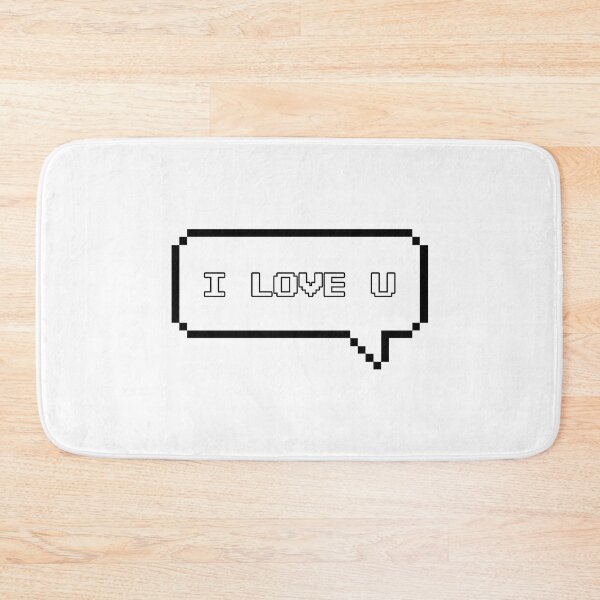 Item preview, I Love U Pixelated Speech Bubble designed and sold by everything4eva.