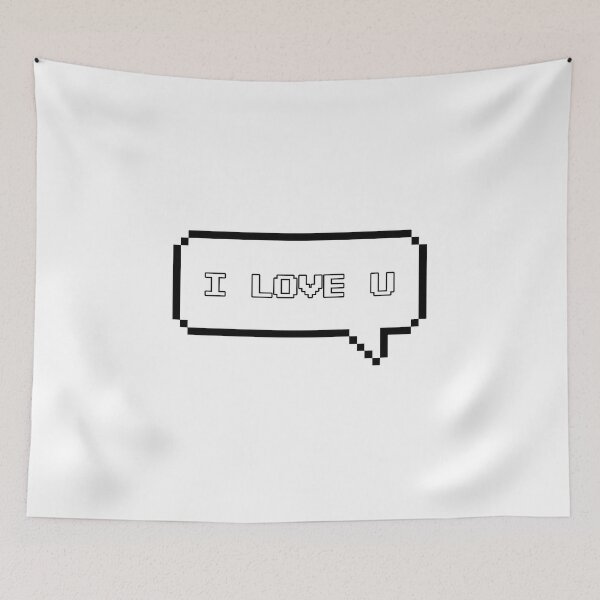 Item preview, I Love U Pixelated Speech Bubble designed and sold by everything4eva.