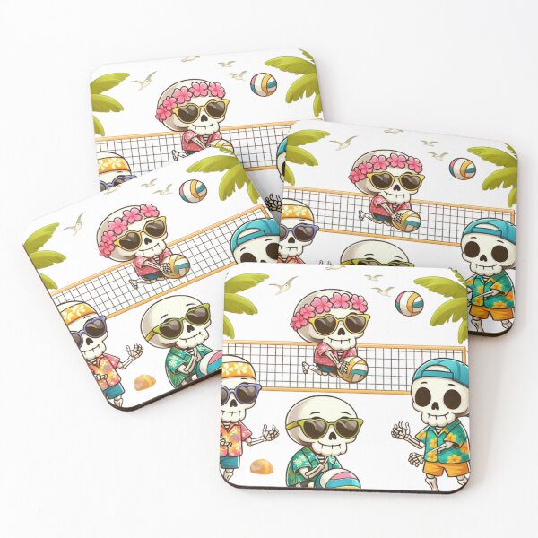 Item preview, "Beach Volleyball Party Skeletons" designed and sold by taworn.