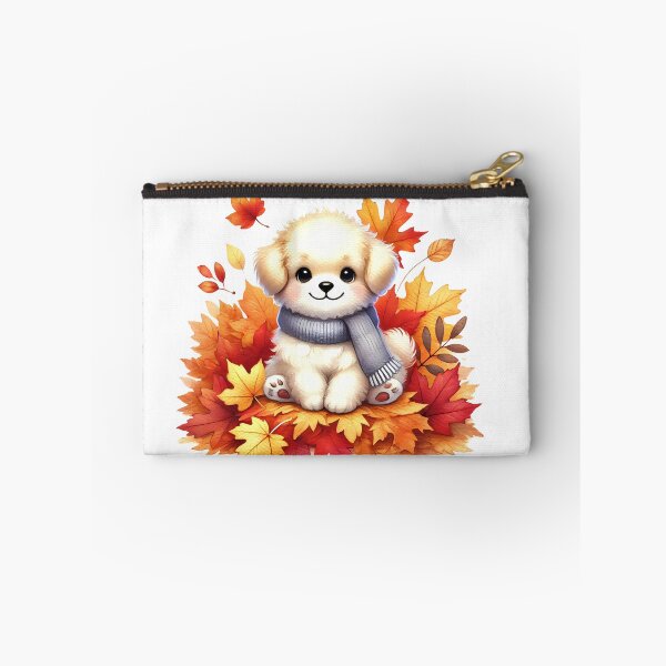 Item preview, Adorable Puppy in Cozy Autumn Leaves designed and sold by Mimoshi ⭐⭐⭐⭐⭐.