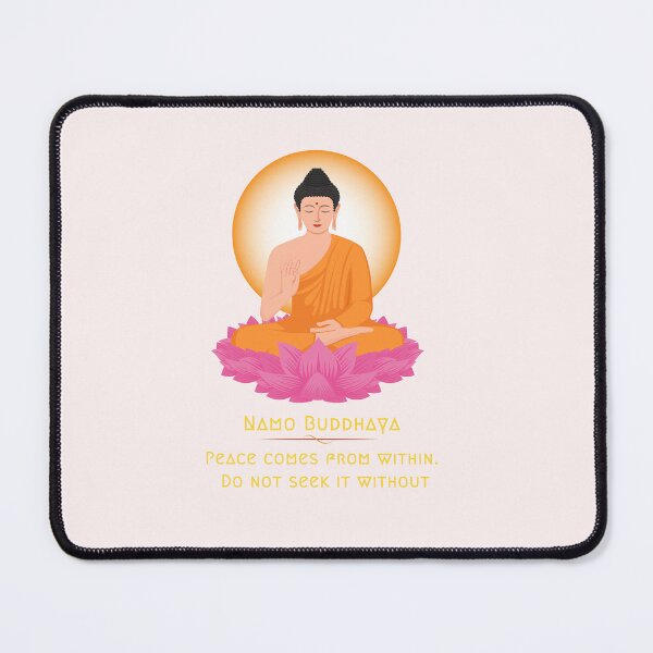 Item preview, Namo Buddhaya Quote Sticker / T Shirt designed and sold by Designsleashed.