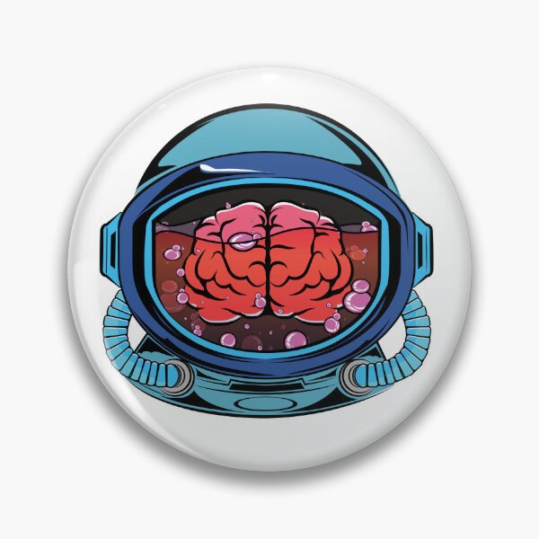 Item preview, Astor Brain | Lost in Thought | Creative Space Cadet Art- Blue designed and sold by LordRegCreates.