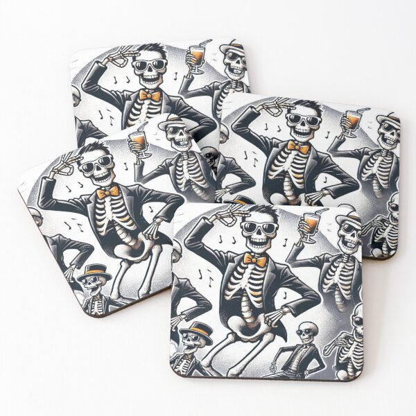 Item preview, "Coolest skeleton at night party" designed and sold by taworn.