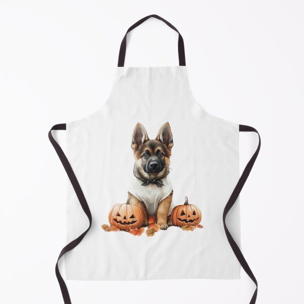 Item preview, German Shepherd Puppy with Halloween Pumpkins designed and sold by Fab-Haven.