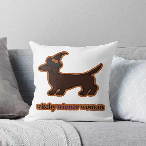 Item preview, Witchy Wiener Woman- Red Dachshund Black/Orange designed and sold by NDeYoungLLC.